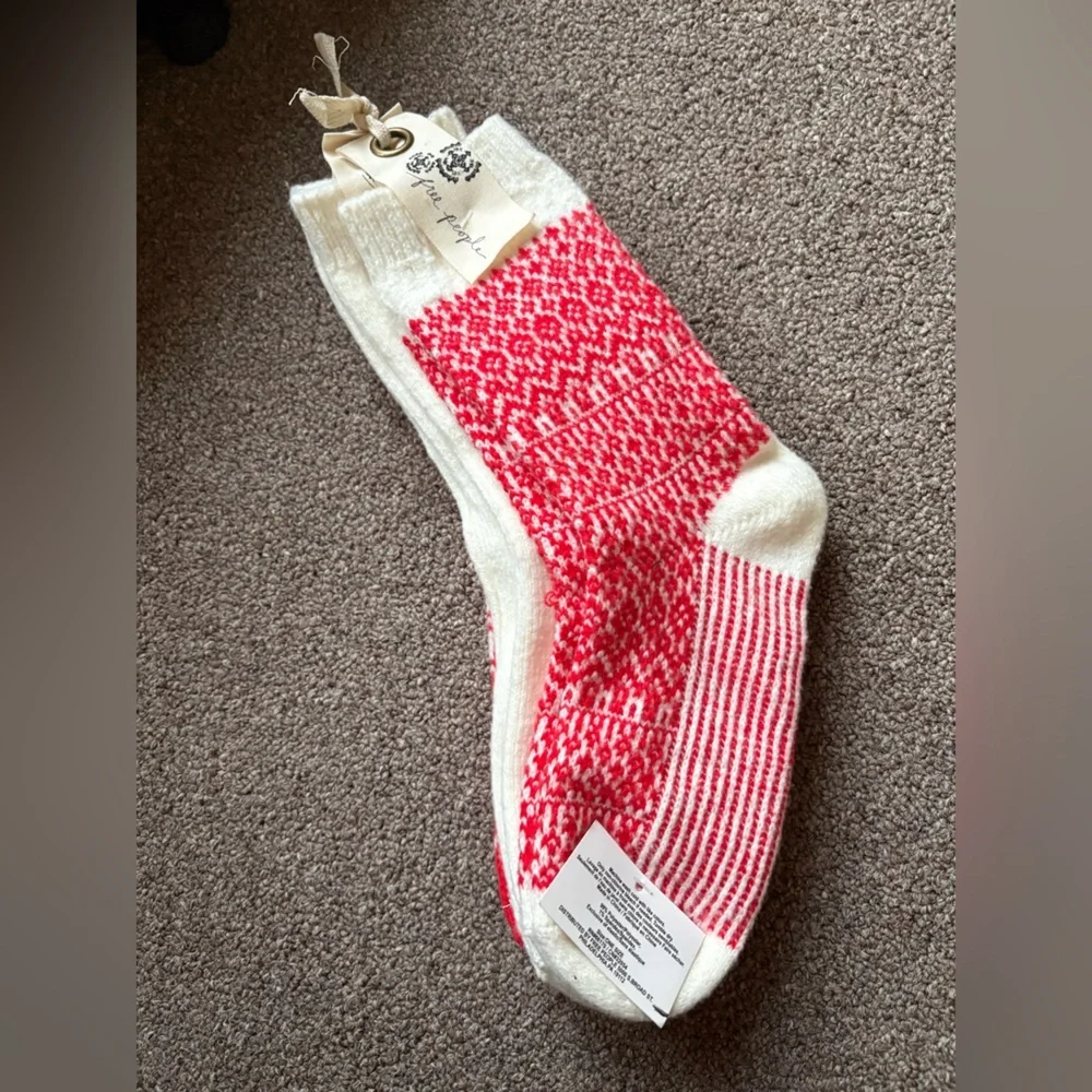 Free people Nordic knit Socks set of 3 NWT